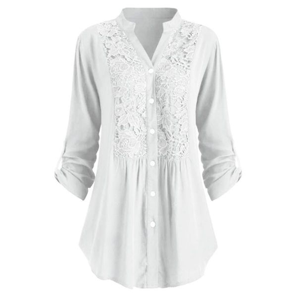 Women's Blouses & Shirts 5Xl Plus Size Women Tunic Blouse Winter Autumn Ladies Large Button Lace V Neck Long Sleeve Shirt Blusas Mujer, White
Women's Blouses & Shirts 5Xl Plus Size Women Tunic Blouse Winter Autumn Ladies Large Button Lace V Neck Long Sleeve Shirt Blusas Mujer, White