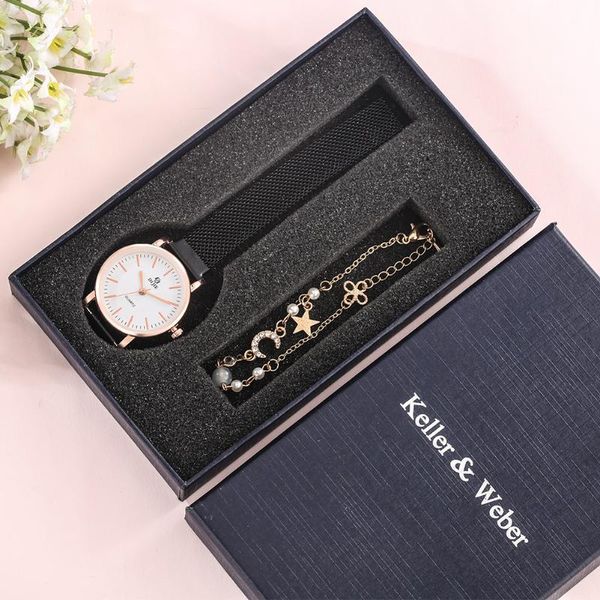 wristwatches fashion women's quartz watch black mesh belt moon star bracelet wristwatch european and american style, Slivery;brown
wristwatches fashion women's quartz watch black mesh belt moon star bracelet wristwatch european and american style, Slivery;brown