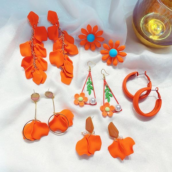 dangle & chandelier aretes de mujer modernos 2021 korean fashion orange summer vacation style tassel earrings statement for women., Silver
dangle & chandelier aretes de mujer modernos 2021 korean fashion orange summer vacation style tassel earrings statement for women., Silver