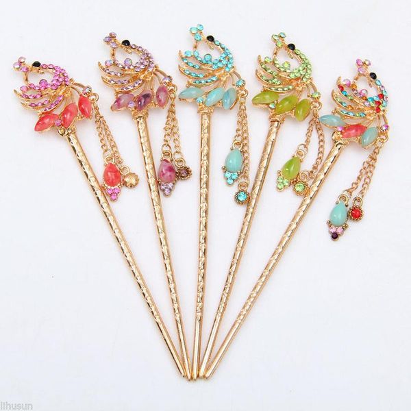 hair clips & barrettes wholesale10pc chinese handmade vintage gold metal peacock clasp hairpin bun, Golden;silver
hair clips & barrettes wholesale10pc chinese handmade vintage gold metal peacock clasp hairpin bun, Golden;silver