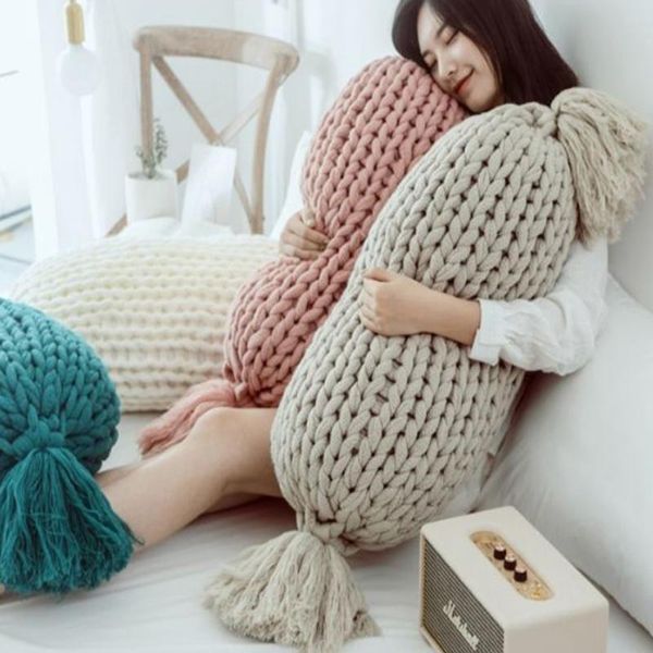 cushion/decorative pillow candy knitting cushion nordic solid color hand knitted lumbar pink safo pillows for living room backrest
cushion/decorative pillow candy knitting cushion nordic solid color hand knitted lumbar pink safo pillows for living room backrest
