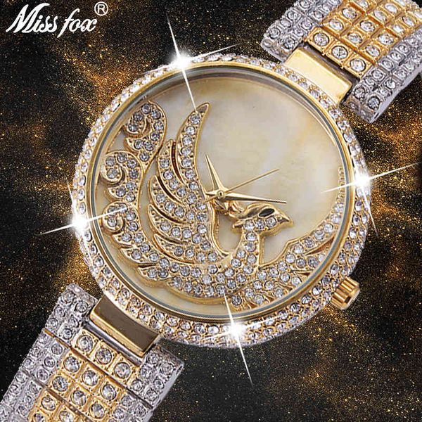 missfox phoenix rhinestone imported japan quartz watch gold women brand fashion pearl shell female timepiece relog, Slivery;brown
missfox phoenix rhinestone imported japan quartz watch gold women brand fashion pearl shell female timepiece relog, Slivery;brown
