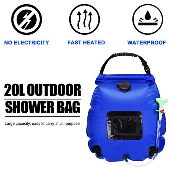 storage bags 20l water portable outdoor camping shower bag solar heating folding hiking climbing bath equipment switchable head
storage bags 20l water portable outdoor camping shower bag solar heating folding hiking climbing bath equipment switchable head