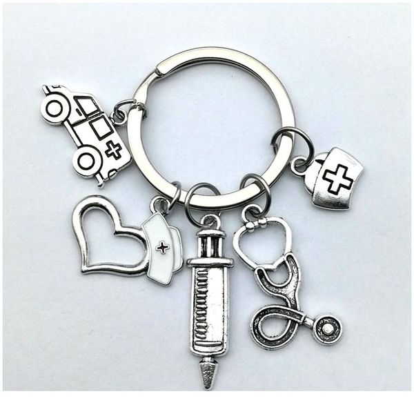 1pc vintage doctor medical keychain stethoscope syringe ambulance pendant keyring for nurse creative gift jewelry acc jllwzd
1pc vintage doctor medical keychain stethoscope syringe ambulance pendant keyring for nurse creative gift jewelry acc jllwzd