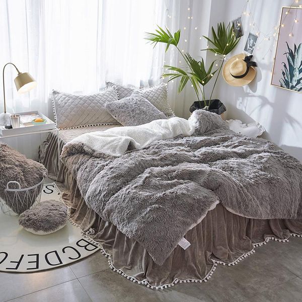 bedding sets gray white blue pink purple mink velvet girls set soft berber fleece duvet cover thick bed sheet pillowcases skirt
bedding sets gray white blue pink purple mink velvet girls set soft berber fleece duvet cover thick bed sheet pillowcases skirt