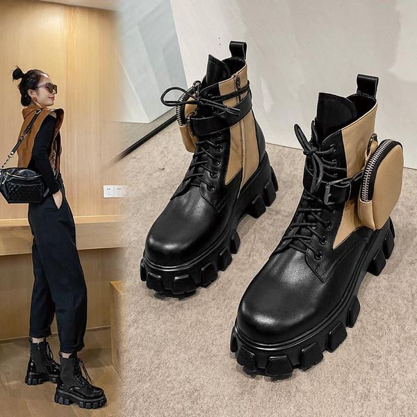 boots women autumn shoes patent leather combat female lace-up trend storage small objects space package women's ankle, Black
boots women autumn shoes patent leather combat female lace-up trend storage small objects space package women's ankle, Black
