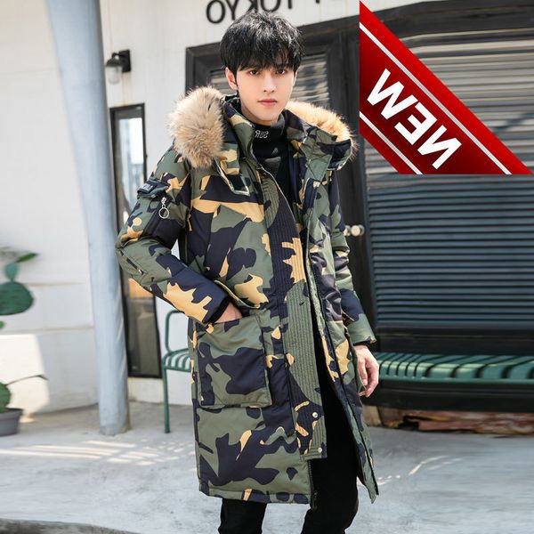 winter men's trend thickened long down jacket big fur collar hooded run same style brand young man fashion, Black
winter men's trend thickened long down jacket big fur collar hooded run same style brand young man fashion, Black