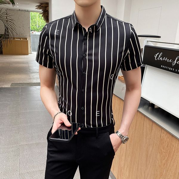 2021 will see striped male shirts of casual businessmen dressed in manga short-sleeved social streetwear thin chemise homme njrm, White;black
2021 will see striped male shirts of casual businessmen dressed in manga short-sleeved social streetwear thin chemise homme njrm, White;black
