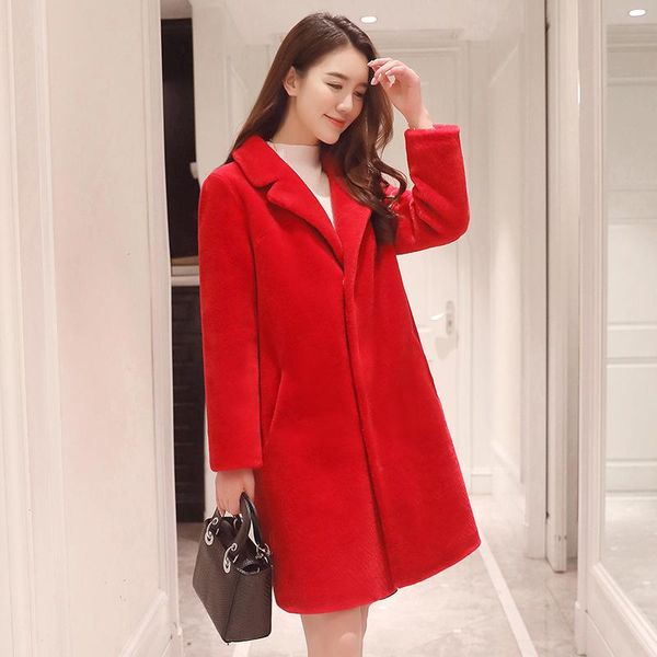 women's fur & faux 2021 real female autumn winter woman coat korean jacket sheep shearing wool coats long abrigo mujer kj893, Black
women's fur & faux 2021 real female autumn winter woman coat korean jacket sheep shearing wool coats long abrigo mujer kj893, Black