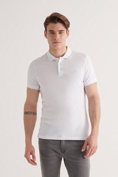 men's t-shirts white collar straight t-shirt 2021 fashion, White;black