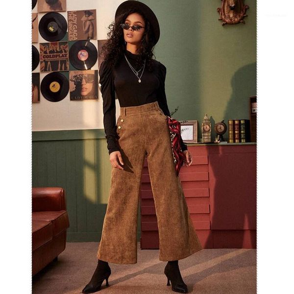 winter fashion womens pants casual high waist corduroy loose wide leg long elegant solid color women's & capris, Black;white
winter fashion womens pants casual high waist corduroy loose wide leg long elegant solid color women's & capris, Black;white