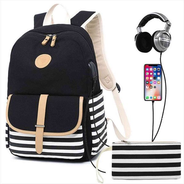 cute stripe prints canvas school backpack for girls elementary junior bookbag casual laprucksack mochila femenina sac
cute stripe prints canvas school backpack for girls elementary junior bookbag casual laprucksack mochila femenina sac