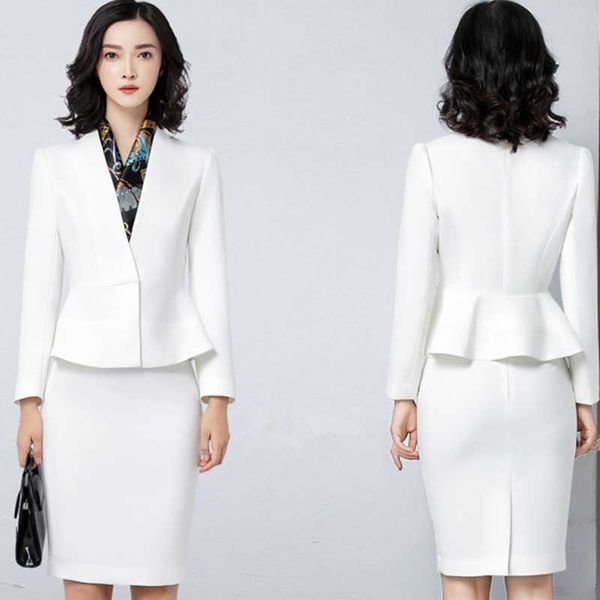 womens blazer two piece suit set midi pencil skirt elegant jacket 2021 spring autumn fall official ladies formal clothing female, White
womens blazer two piece suit set midi pencil skirt elegant jacket 2021 spring autumn fall official ladies formal clothing female, White