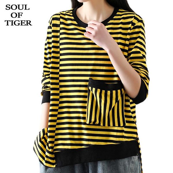 women's t-shirt soul of tiger spring designer style clothing womens striped loose tees ladies casual fitness tshirts female oversized, White
women's t-shirt soul of tiger spring designer style clothing womens striped loose tees ladies casual fitness tshirts female oversized, White