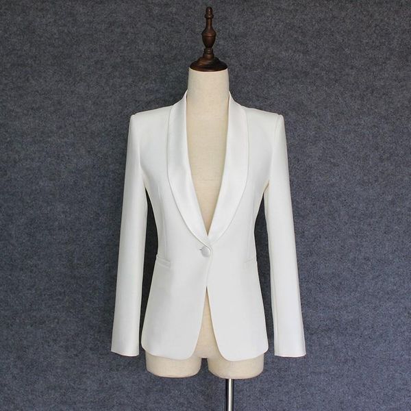 women's suits & blazers 2021 stylish designer slim blazer single button shawl collar, White;black
women's suits & blazers 2021 stylish designer slim blazer single button shawl collar, White;black
