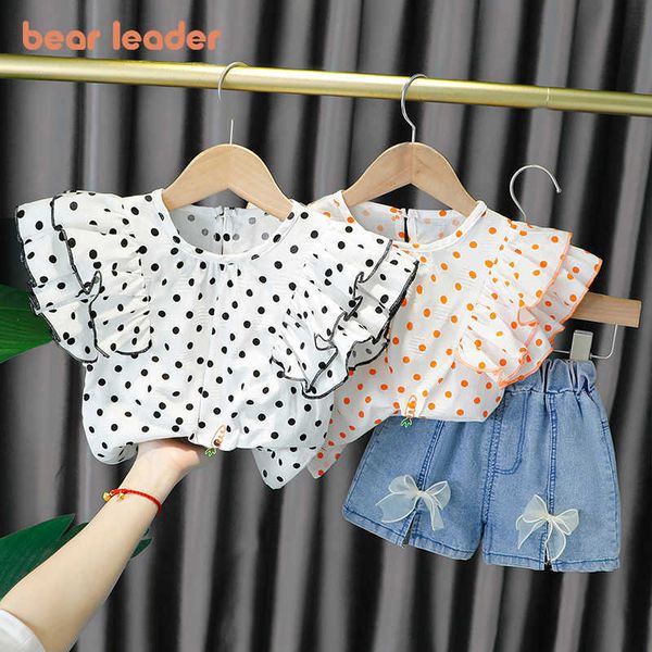 bear leader baby girls ruffles cute outfits korean polka dot blouses and denim bow shorts costumes kids casual clothes 0-4y 210708, White
bear leader baby girls ruffles cute outfits korean polka dot blouses and denim bow shorts costumes kids casual clothes 0-4y 210708, White