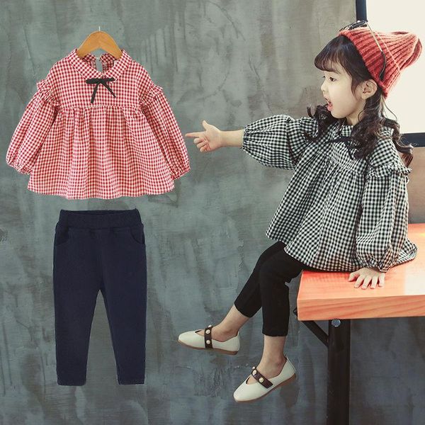 clothing sets girls suit 2021 spring and autumn fashion lattice two-piece set for middle small kids cloth, White
clothing sets girls suit 2021 spring and autumn fashion lattice two-piece set for middle small kids cloth, White