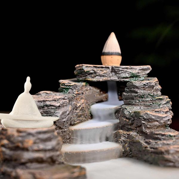 fragrance lamps resin backflow incense burner waterfall mountain home holder office decoration censer
fragrance lamps resin backflow incense burner waterfall mountain home holder office decoration censer