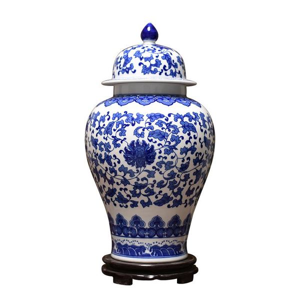 vases jingdezhen ceramic antique blue and white large porcelain lotus pattern general tank ginger jar storage household
vases jingdezhen ceramic antique blue and white large porcelain lotus pattern general tank ginger jar storage household