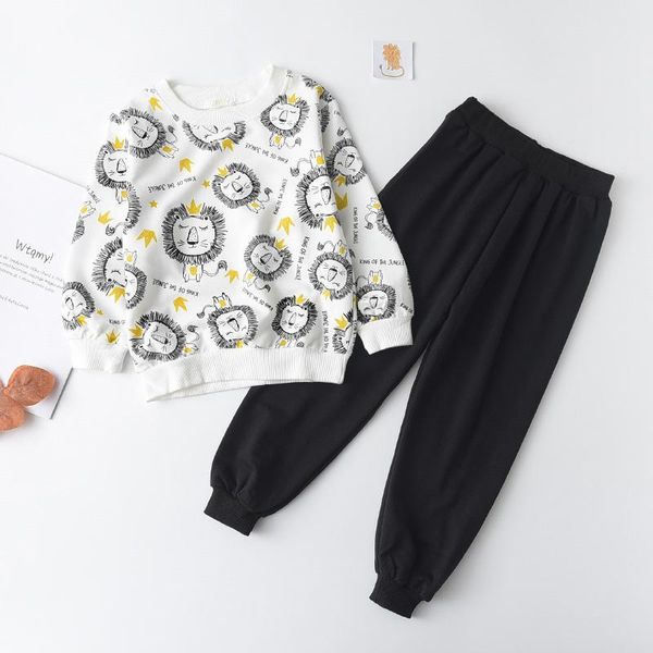 clothing sets kids casual active 2021 autumn boys fashion cartoon lion outfits 2pcs children costumes 2-5 years, White
clothing sets kids casual active 2021 autumn boys fashion cartoon lion outfits 2pcs children costumes 2-5 years, White