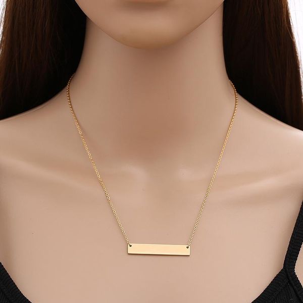 pendant necklaces fashion one-word long titanium steel necklace women trendy simple stainless chain jewelry gift, Silver
pendant necklaces fashion one-word long titanium steel necklace women trendy simple stainless chain jewelry gift, Silver