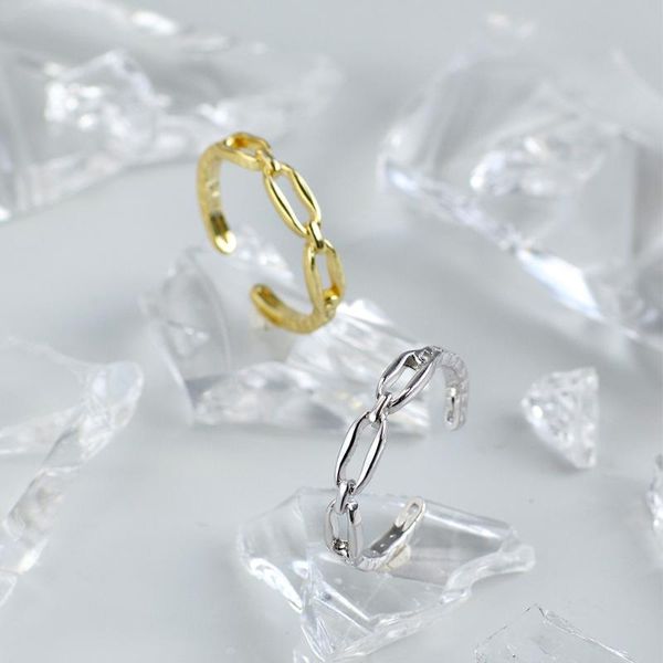 cluster rings selling europe & american 925 silver personalized chain open adjustable ring for women party birthday diy jewelry gift, Golden;silver
cluster rings selling europe & american 925 silver personalized chain open adjustable ring for women party birthday diy jewelry gift, Golden;silver