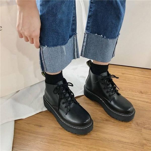 boots lihuamao winter snow retro motorcycle women ankle lace up round toe thick sole platform square heel booties high top, Black
boots lihuamao winter snow retro motorcycle women ankle lace up round toe thick sole platform square heel booties high top, Black