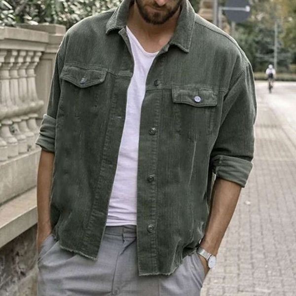 new men's in spring 2021 punk corduroy loose jacket for men, Black;brown 
new men's in spring 2021 punk corduroy loose jacket for men, Black;brown