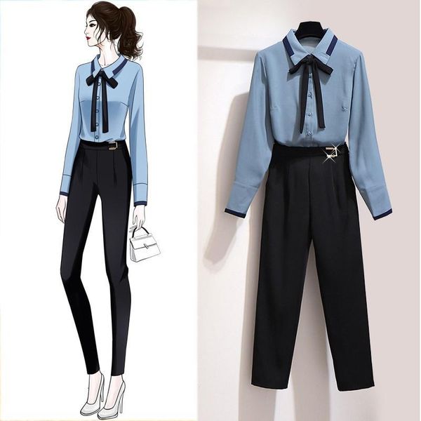 2021 elegant ol work wear 2 pieces set autumn winter new long sleeve bow tie up blouse shirts and slim pants casual suit n321rqcj, White
2021 elegant ol work wear 2 pieces set autumn winter new long sleeve bow tie up blouse shirts and slim pants casual suit n321rqcj, White