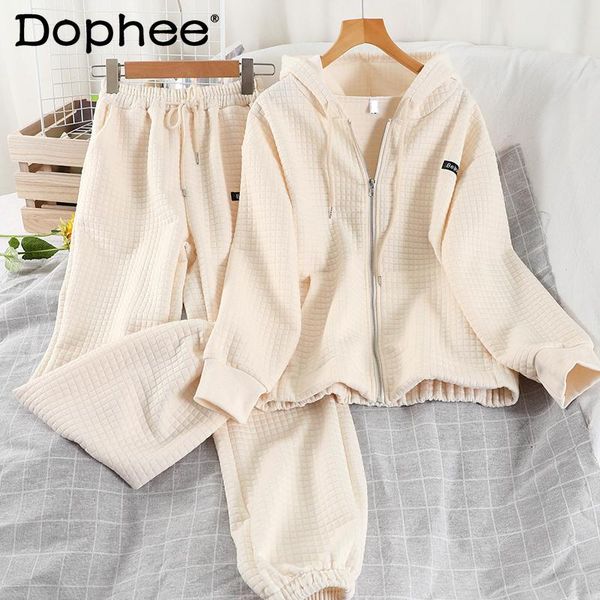 women's two piece pants women tracksuit 2 set spring hooded sweatshirt harem solid color zipper outfits sportswear female suit, White
women's two piece pants women tracksuit 2 set spring hooded sweatshirt harem solid color zipper outfits sportswear female suit, White