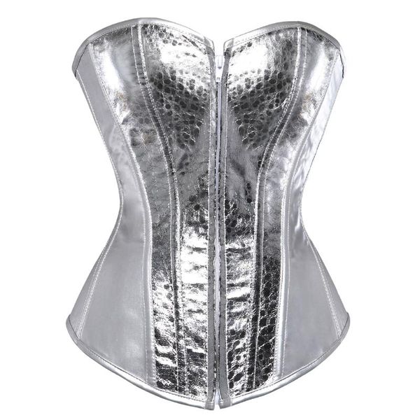 women's shapers gold/silver corset waist training faux leather underwear slimming zipper clothing large size, Black;white
women's shapers gold/silver corset waist training faux leather underwear slimming zipper clothing large size, Black;white