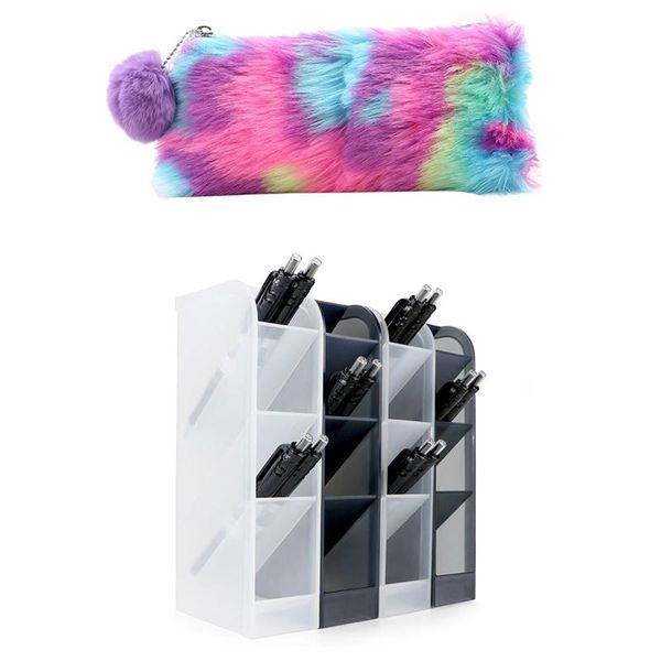 pencil bags 5 pcs case: 1pcs cute plush rainbow case pen bag & 4 desk organizer, organizer storage holder
pencil bags 5 pcs case: 1pcs cute plush rainbow case pen bag & 4 desk organizer, organizer storage holder