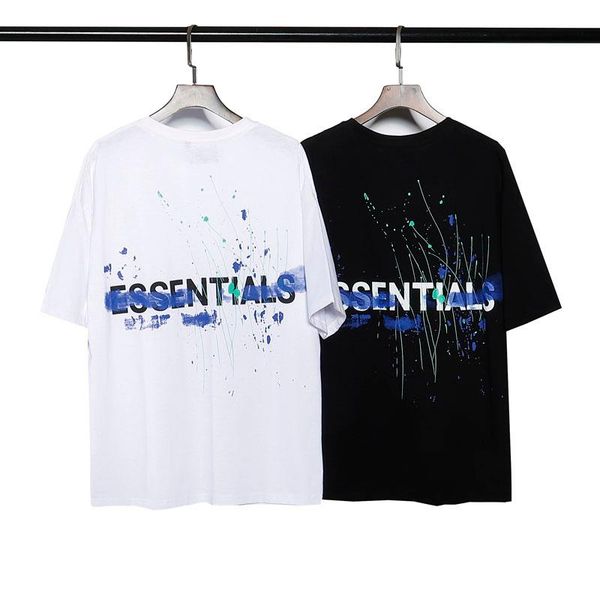 women's t-shirt high street fashion brand essentialst shirt splash ink graffiti printing men women round neck loose short sleeves, White
women's t-shirt high street fashion brand essentialst shirt splash ink graffiti printing men women round neck loose short sleeves, White