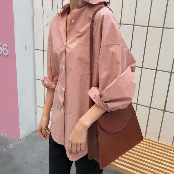 women's blouses & shirts blusas de grandes dimensões femininas solto bf estilo bolsos clothes tee camisas branco planície chiffon, White
women's blouses & shirts blusas de grandes dimensões femininas solto bf estilo bolsos clothes tee camisas branco planície chiffon, White