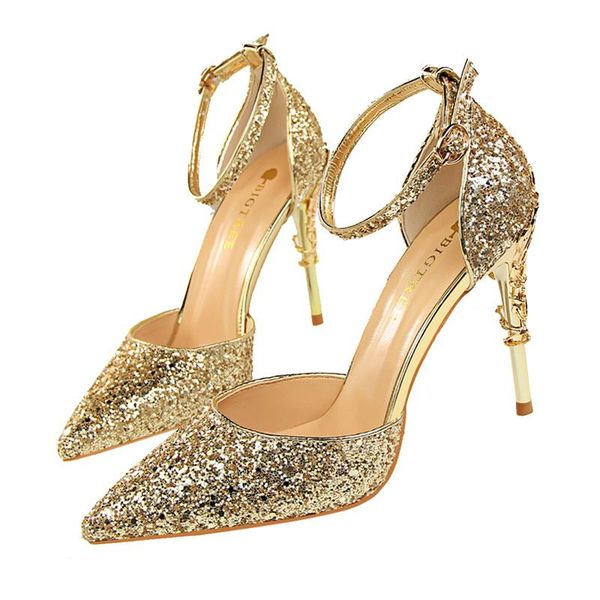 dress shoes autumn spring est women's high heels female pointed toe pumps party wedding sequins 40, Black
dress shoes autumn spring est women's high heels female pointed toe pumps party wedding sequins 40, Black