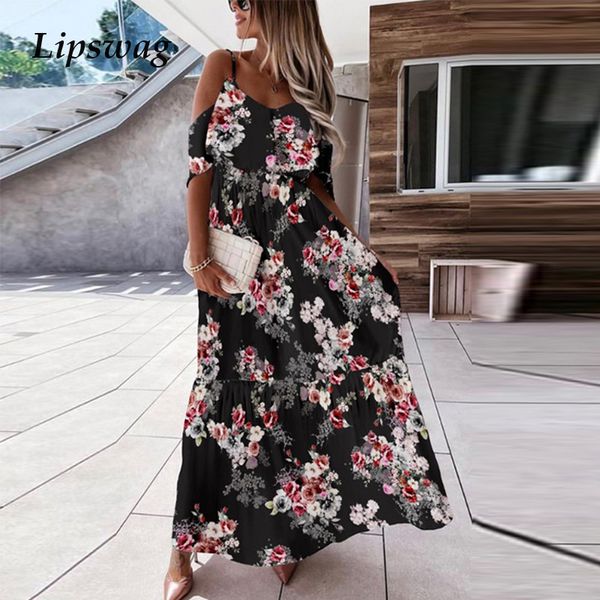fashion elegant women sling beach party dress summer spring floral print long dress ruffle off shoulder maxi dress vestidoshigh quality, Black;gray
fashion elegant women sling beach party dress summer spring floral print long dress ruffle off shoulder maxi dress vestidoshigh quality, Black;gray