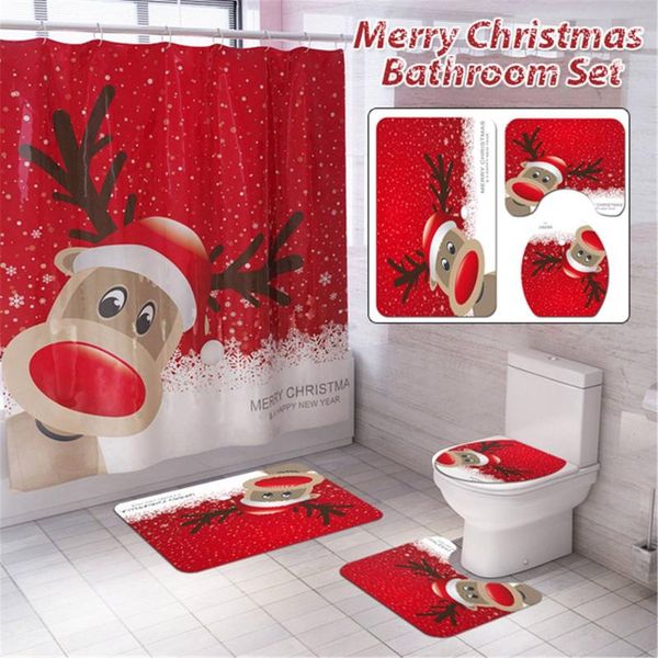 merry christmas bathroom set snowman santa claus elk pattern waterproof shower curtain toilet cover mat non slip rug home decor
merry christmas bathroom set snowman santa claus elk pattern waterproof shower curtain toilet cover mat non slip rug home decor