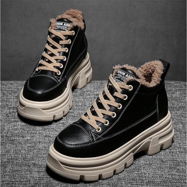 boots winter women's 7cm wedge snow leather warm thick plush ankle waterproof female platform shoes non-slip lady, Black
boots winter women's 7cm wedge snow leather warm thick plush ankle waterproof female platform shoes non-slip lady, Black