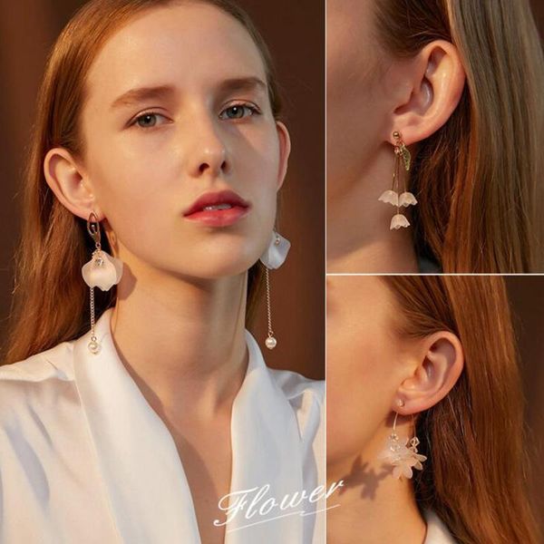 dangle & chandelier elegant long tassel flower drop earrings multi-layer white crystal petal for women female fashion jewelry, Silver
dangle & chandelier elegant long tassel flower drop earrings multi-layer white crystal petal for women female fashion jewelry, Silver