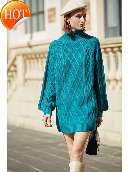 women's sweaters with wang wool twist knitted pullover high neck sweater short skirt early spring, White;black
women's sweaters with wang wool twist knitted pullover high neck sweater short skirt early spring, White;black