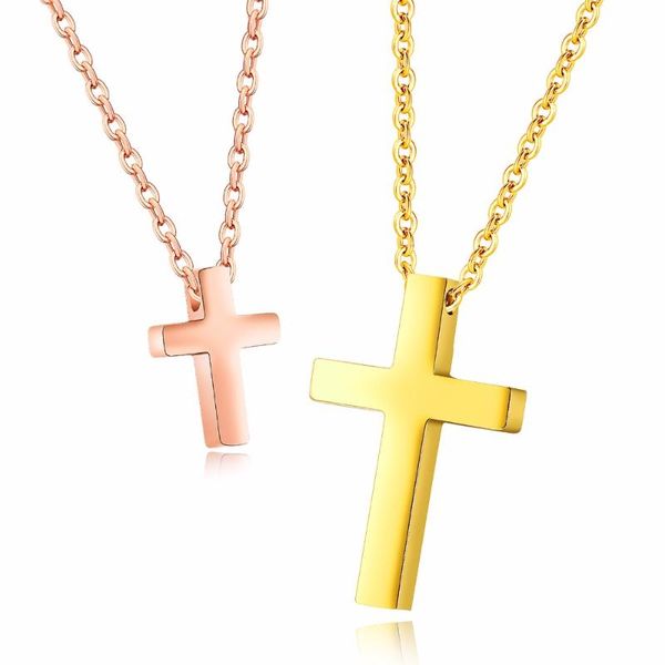 pendant necklaces fashion brand love cute small jesue cross necklace rose gold color stainless steel women man party christmas gift, Silver
pendant necklaces fashion brand love cute small jesue cross necklace rose gold color stainless steel women man party christmas gift, Silver