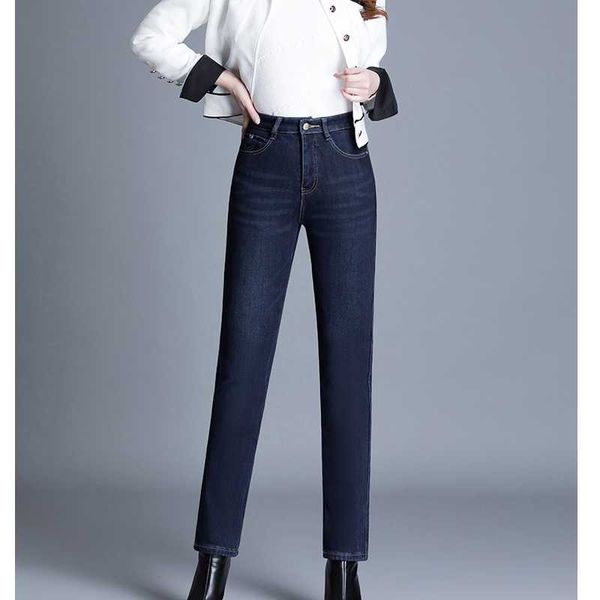 women jeans plus velvet autumn spring fashion casual temperament high waist solid vintage slimming female straight pencil pants, Blue
women jeans plus velvet autumn spring fashion casual temperament high waist solid vintage slimming female straight pencil pants, Blue