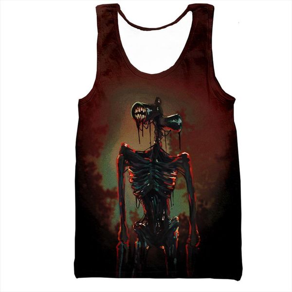 siren head vest men women fashion cool 3d printed summer casual harajuku style streetwear, White;black
siren head vest men women fashion cool 3d printed summer casual harajuku style streetwear, White;black