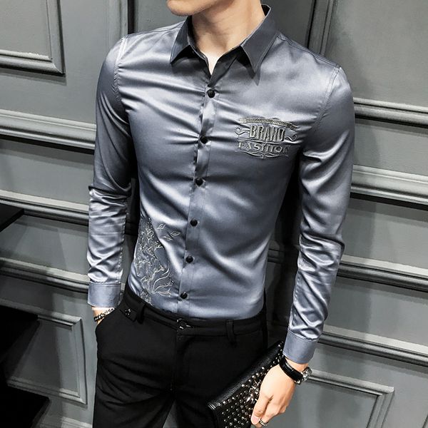 2021 new men's solid with long sleeves, casual male shirt thin streetwear formal wedding shirts. i9ej, White;black
2021 new men's solid with long sleeves, casual male shirt thin streetwear formal wedding shirts. i9ej, White;black