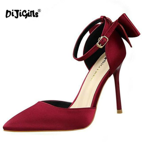 dress shoes dijigirls autumn women pumps beauty thin high heels sweet bow shallow pointed satin silk sandals hollow stiletto, Black
dress shoes dijigirls autumn women pumps beauty thin high heels sweet bow shallow pointed satin silk sandals hollow stiletto, Black