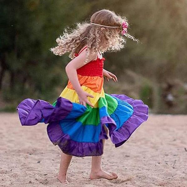 new girls dress toddler baby clothes dresses summer children clothing sleeveless rainbow a-line cotton princess kids outfit, Red;yellow
new girls dress toddler baby clothes dresses summer children clothing sleeveless rainbow a-line cotton princess kids outfit, Red;yellow