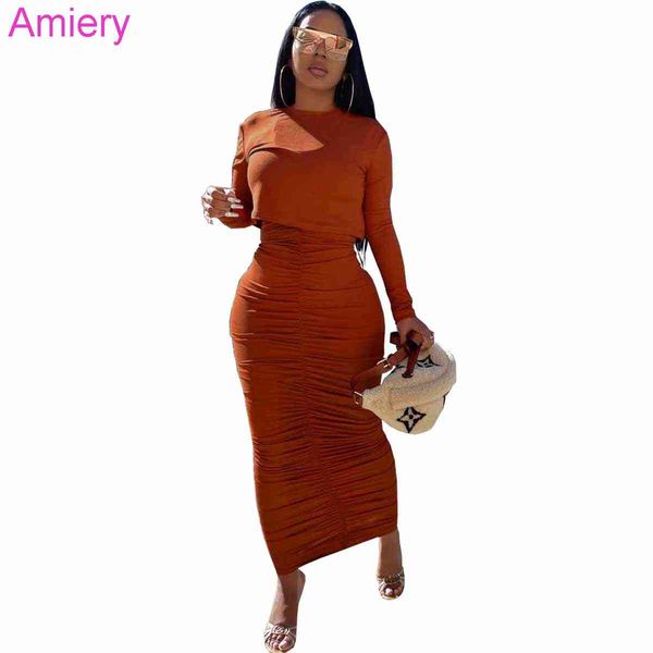 womens pullover skirt set fashion solid color pleated long sleeve round neck 2piece dress suit in autumn and winter, White
womens pullover skirt set fashion solid color pleated long sleeve round neck 2piece dress suit in autumn and winter, White