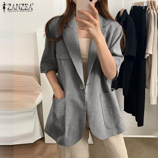 women's suits & blazers fashion summer work ol blazer women outwear 2022 casual 3/4 sleeve overcoats female single button solid, White;black
women's suits & blazers fashion summer work ol blazer women outwear 2022 casual 3/4 sleeve overcoats female single button solid, White;black