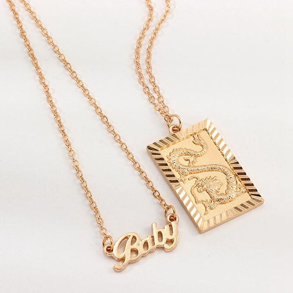 pendant necklaces 1 set all-match baby & dragon necklace female long simple sweater chain collier femme women clothes accessories chocker, Silver
pendant necklaces 1 set all-match baby & dragon necklace female long simple sweater chain collier femme women clothes accessories chocker, Silver