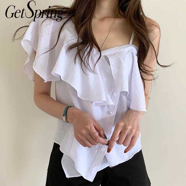 getspring women blouse shirt ruffles patchwork off shoulder women's summer blouses black white asymmetry 210601
getspring women blouse shirt ruffles patchwork off shoulder women's summer blouses black white asymmetry 210601
